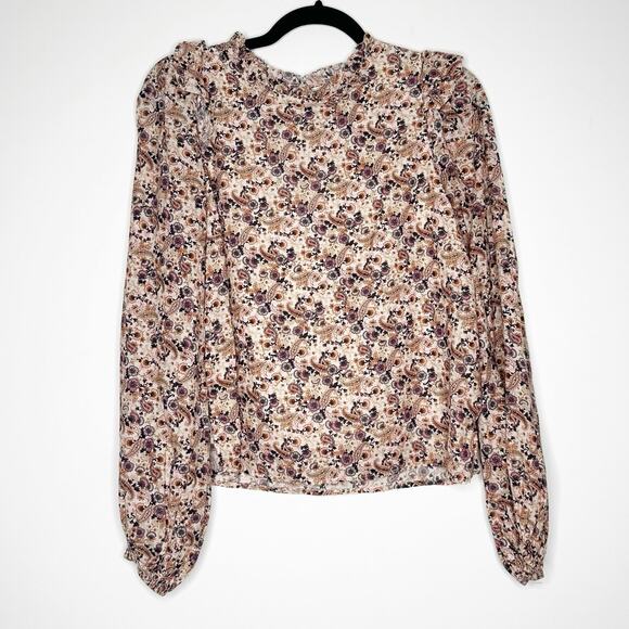 Cami NYC Georgine Long Sleeve Paisley Top Women's Size Small - Picture 2 of 5